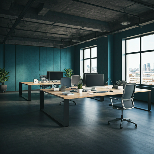 Sophisticated modern open-plan commercial office space
